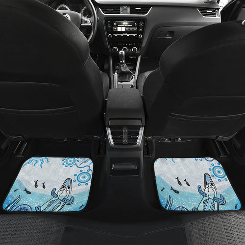 Personalised Keep the Fire Burning NAIDOC 2024 Car Mats Aboriginal Dot with Crocodile