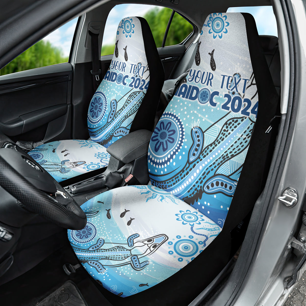 Personalised Keep the Fire Burning NAIDOC 2024 Car Seat Cover Aboriginal Dot with Crocodile