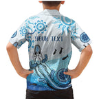 Personalised Keep the Fire Burning NAIDOC 2024 Family Matching Mermaid Dress and Hawaiian Shirt Aboriginal Dot with Crocodile