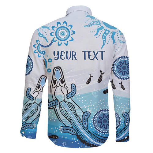 Personalised Keep the Fire Burning NAIDOC 2024 Family Matching Puletasi and Hawaiian Shirt Aboriginal Dot with Crocodile