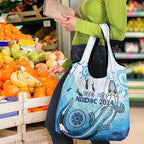 Personalised Keep the Fire Burning NAIDOC 2024 Grocery Bag Aboriginal Dot with Crocodile
