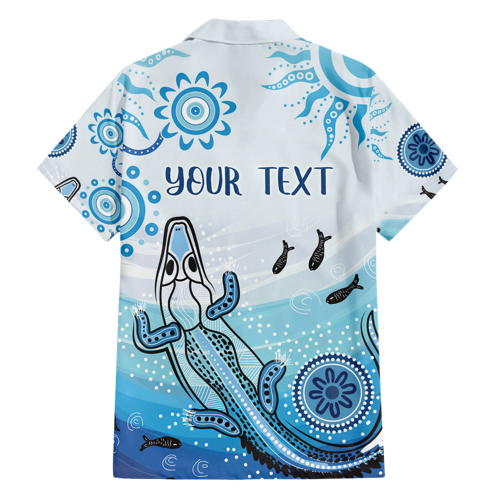 Personalised Keep the Fire Burning NAIDOC 2024 Hawaiian Shirt Aboriginal Dot with Crocodile