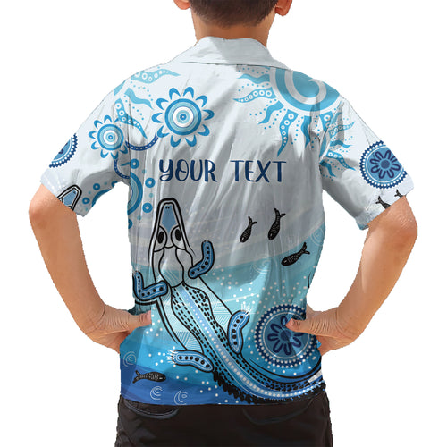 Personalised Keep the Fire Burning NAIDOC 2024 Hawaiian Shirt Aboriginal Dot with Crocodile
