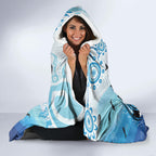 Personalised Keep the Fire Burning NAIDOC 2024 Hooded Blanket Aboriginal Dot with Crocodile