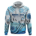 Personalised Keep the Fire Burning NAIDOC 2024 Hoodie Aboriginal Dot with Crocodile