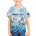 Personalised Keep the Fire Burning NAIDOC 2024 Kid Hawaiian Shirt Aboriginal Dot with Crocodile