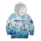 Personalised Keep the Fire Burning NAIDOC 2024 Kid Hoodie Aboriginal Dot with Crocodile
