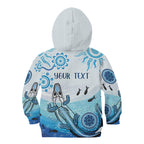 Personalised Keep the Fire Burning NAIDOC 2024 Kid Hoodie Aboriginal Dot with Crocodile
