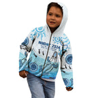 Personalised Keep the Fire Burning NAIDOC 2024 Kid Hoodie Aboriginal Dot with Crocodile