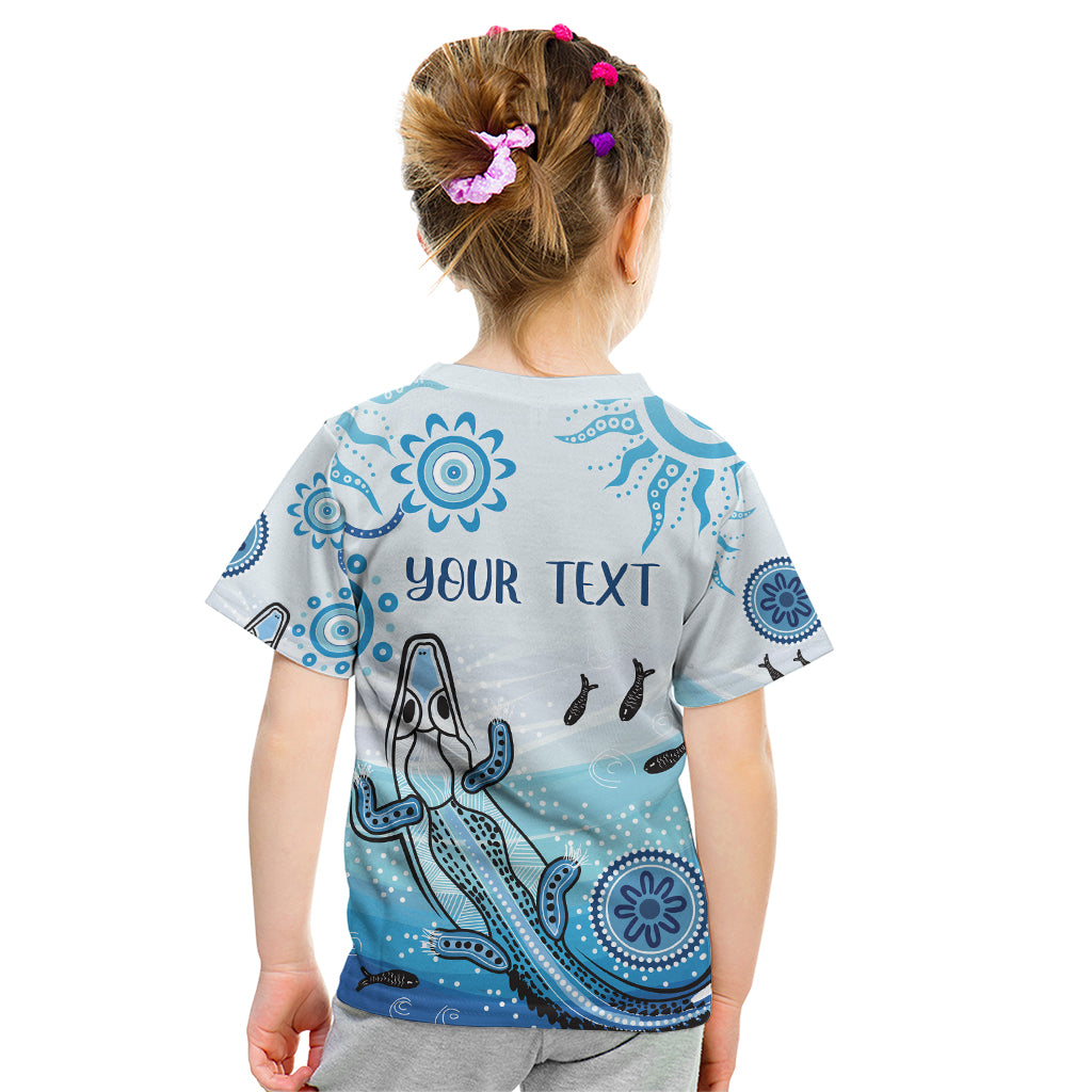 Personalised Keep the Fire Burning NAIDOC 2024 Kid T Shirt Aboriginal Dot with Crocodile