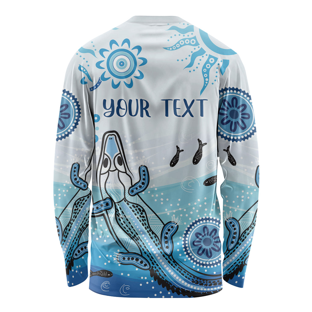 Personalised Keep the Fire Burning NAIDOC 2024 Long Sleeve Shirt Aboriginal Dot with Crocodile