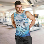 Personalised Keep the Fire Burning NAIDOC 2024 Men Tank Top Aboriginal Dot with Crocodile