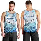 Personalised Keep the Fire Burning NAIDOC 2024 Men Tank Top Aboriginal Dot with Crocodile