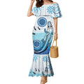 Personalised Keep the Fire Burning NAIDOC 2024 Mermaid Dress Aboriginal Dot with Crocodile