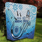 Personalised Keep the Fire Burning NAIDOC 2024 Quilt Aboriginal Dot with Crocodile