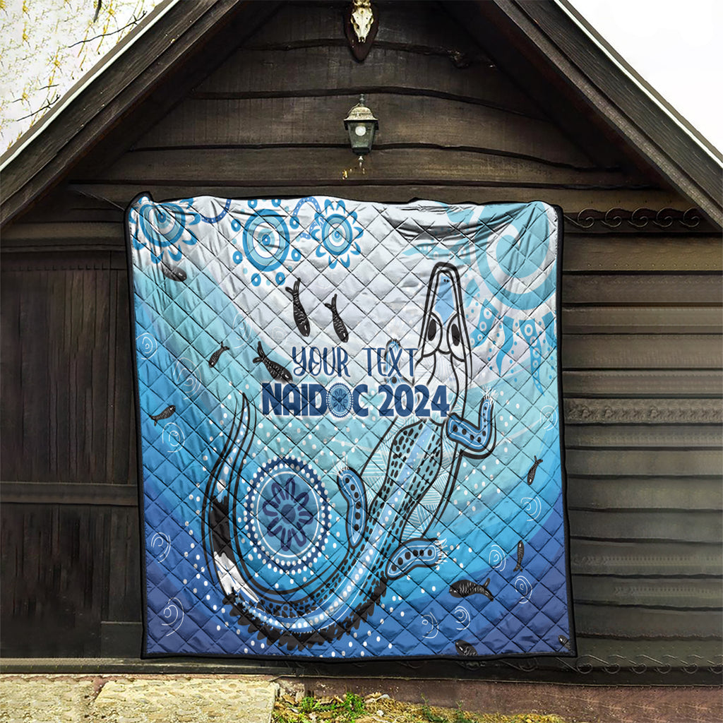 Personalised Keep the Fire Burning NAIDOC 2024 Quilt Aboriginal Dot with Crocodile