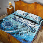 Personalised Keep the Fire Burning NAIDOC 2024 Quilt Bed Set Aboriginal Dot with Crocodile