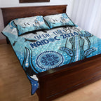 Personalised Keep the Fire Burning NAIDOC 2024 Quilt Bed Set Aboriginal Dot with Crocodile