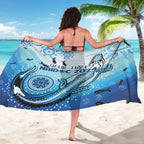 Personalised Keep the Fire Burning NAIDOC 2024 Sarong Aboriginal Dot with Crocodile