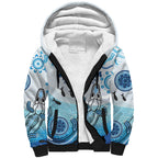 Personalised Keep the Fire Burning NAIDOC 2024 Sherpa Hoodie Aboriginal Dot with Crocodile