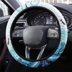 Personalised Keep the Fire Burning NAIDOC 2024 Steering Wheel Cover Aboriginal Dot with Crocodile