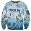 Personalised Keep the Fire Burning NAIDOC 2024 Sweatshirt Aboriginal Dot with Crocodile