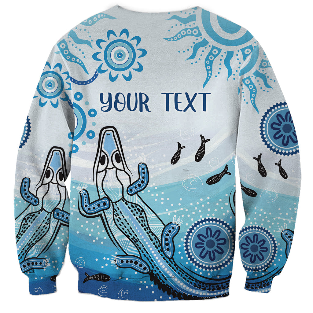 Personalised Keep the Fire Burning NAIDOC 2024 Sweatshirt Aboriginal Dot with Crocodile