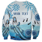 Personalised Keep the Fire Burning NAIDOC 2024 Sweatshirt Aboriginal Dot with Crocodile