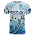 Personalised Keep the Fire Burning NAIDOC 2024 T Shirt Aboriginal Dot with Crocodile