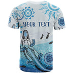 Personalised Keep the Fire Burning NAIDOC 2024 T Shirt Aboriginal Dot with Crocodile