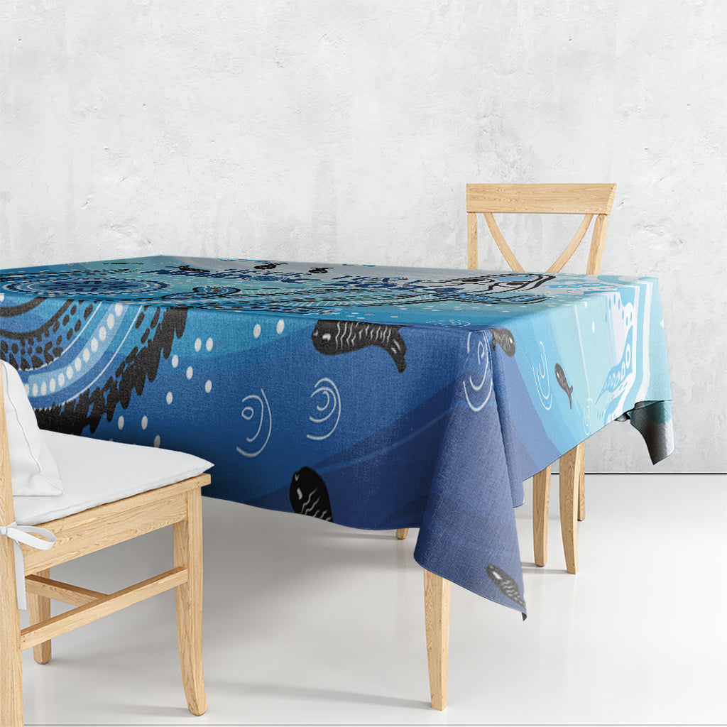 Personalised Keep the Fire Burning NAIDOC 2024 Tablecloth Aboriginal Dot with Crocodile