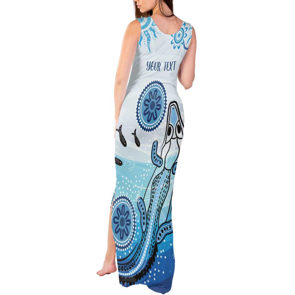 Personalised Keep the Fire Burning NAIDOC 2024 Tank Maxi Dress Aboriginal Dot with Crocodile