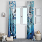 Personalised Keep the Fire Burning NAIDOC 2024 Window Curtain Aboriginal Dot with Crocodile