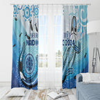 Personalised Keep the Fire Burning NAIDOC 2024 Window Curtain Aboriginal Dot with Crocodile