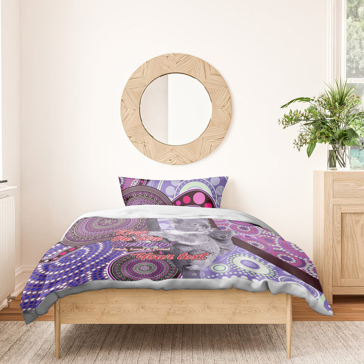 Personalised Australia Koala NAIDOC 2024 Bedding Set Keep the Fire Burning