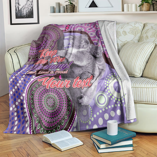 Personalised Australia Koala NAIDOC 2024 Blanket Keep the Fire Burning