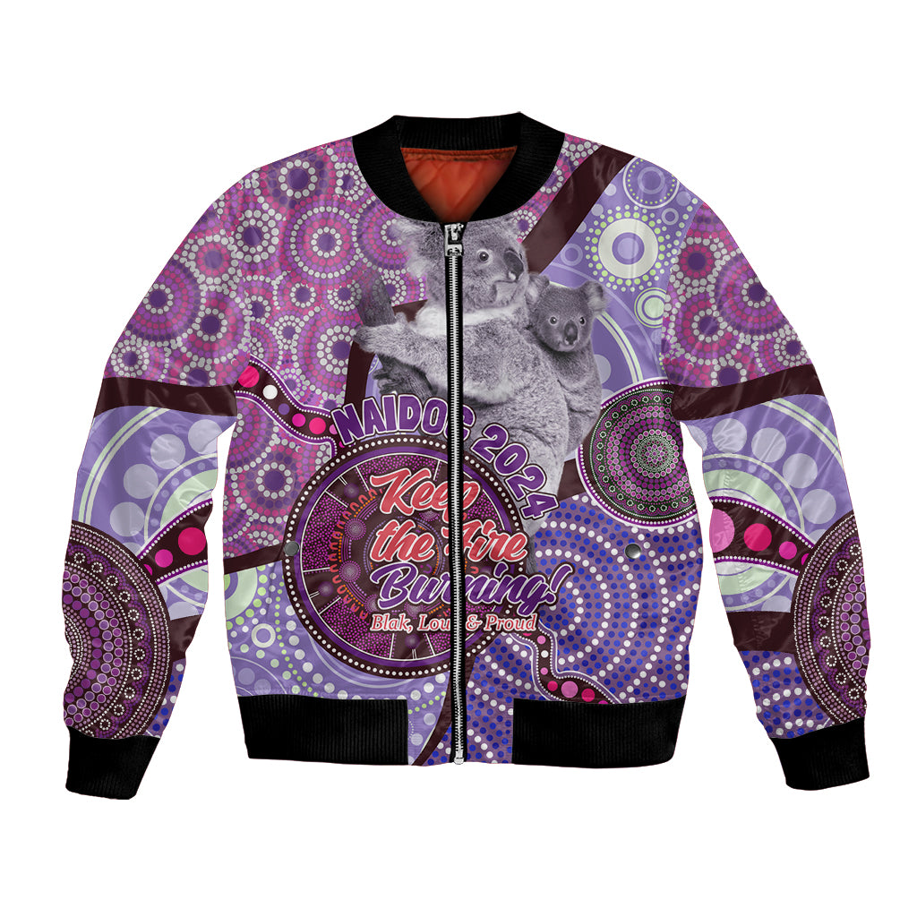 Personalised Australia Koala NAIDOC 2024 Bomber Jacket Keep the Fire Burning