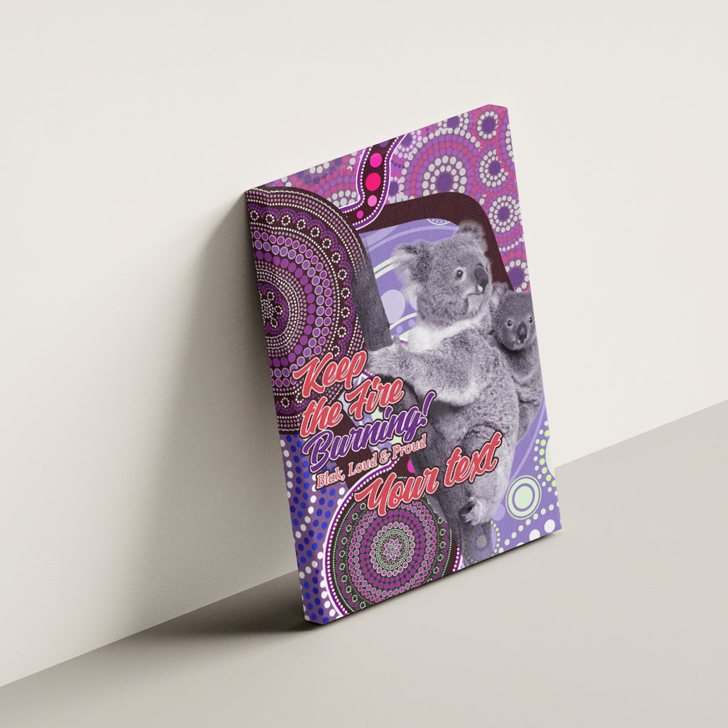 Personalised Australia Koala NAIDOC 2024 Canvas Wall Art Keep the Fire Burning