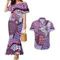 Personalised Australia Koala NAIDOC 2024 Couples Matching Mermaid Dress and Hawaiian Shirt Keep the Fire Burning