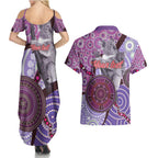 Personalised Australia Koala NAIDOC 2024 Couples Matching Summer Maxi Dress and Hawaiian Shirt Keep the Fire Burning
