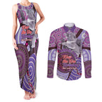Personalised Australia Koala NAIDOC 2024 Couples Matching Tank Maxi Dress and Long Sleeve Button Shirt Keep the Fire Burning