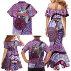 Personalised Australia Koala NAIDOC 2024 Family Matching Mermaid Dress and Hawaiian Shirt Keep the Fire Burning