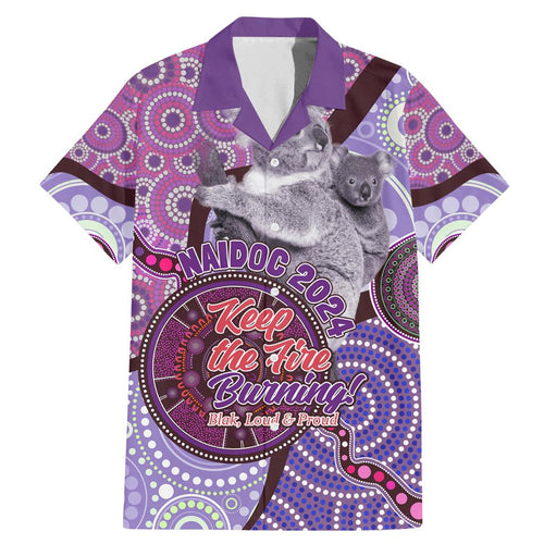 Personalised Australia Koala NAIDOC 2024 Family Matching Mermaid Dress and Hawaiian Shirt Keep the Fire Burning