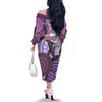 Personalised Australia Koala NAIDOC 2024 Family Matching Off Shoulder Long Sleeve Dress and Hawaiian Shirt Keep the Fire Burning