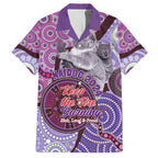 Personalised Australia Koala NAIDOC 2024 Family Matching Off Shoulder Short Dress and Hawaiian Shirt Keep the Fire Burning