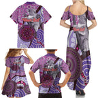 Personalised Australia Koala NAIDOC 2024 Family Matching Summer Maxi Dress and Hawaiian Shirt Keep the Fire Burning