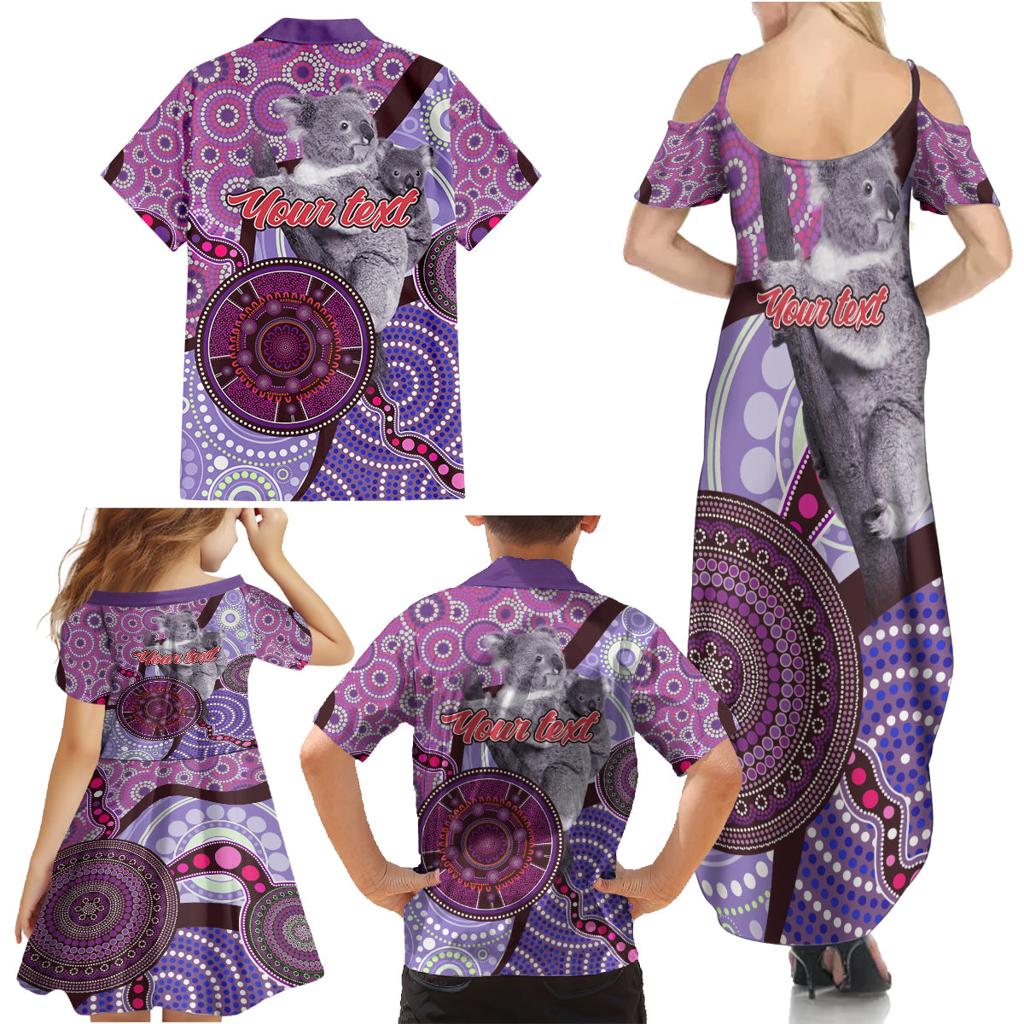 Personalised Australia Koala NAIDOC 2024 Family Matching Summer Maxi Dress and Hawaiian Shirt Keep the Fire Burning
