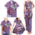 Personalised Australia Koala NAIDOC 2024 Family Matching Tank Maxi Dress and Hawaiian Shirt Keep the Fire Burning
