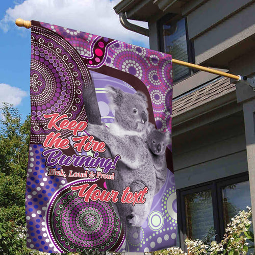 Personalised Australia Koala NAIDOC 2024 Garden Flag Keep the Fire Burning