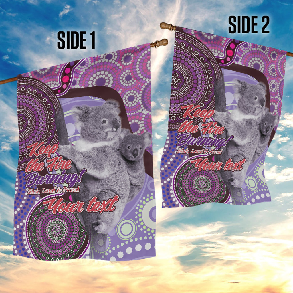 Personalised Australia Koala NAIDOC 2024 Garden Flag Keep the Fire Burning